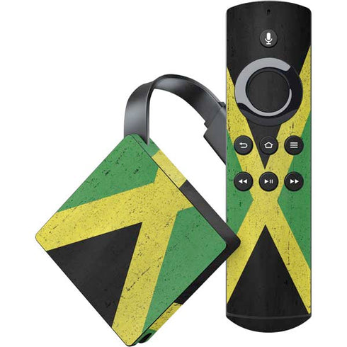 Jamaica Flag Distressed Amazon Fire TV Skin